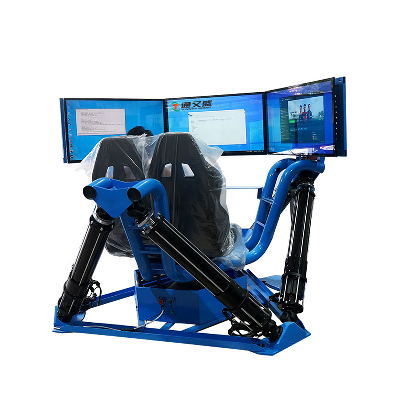 Plataforma de simulación de carreras de doble pantalla y doble asiento 6DOF