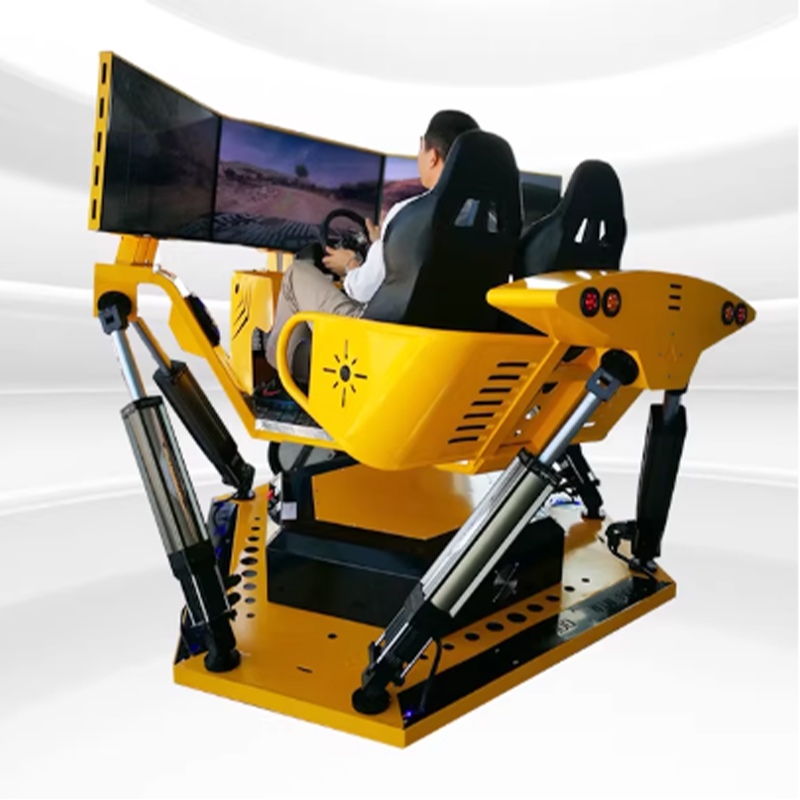Plataforma de simulación de carreras de doble pantalla y doble asiento 6DOF